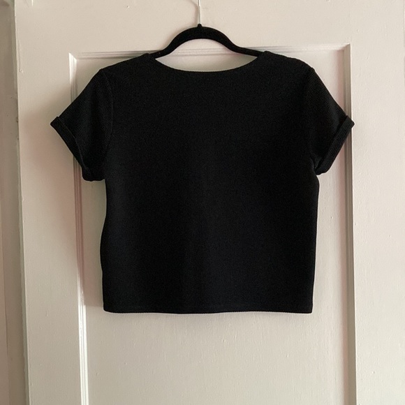 Marilyn Monroe black polyester and spandex crop top size Small - Picture 2 of 2